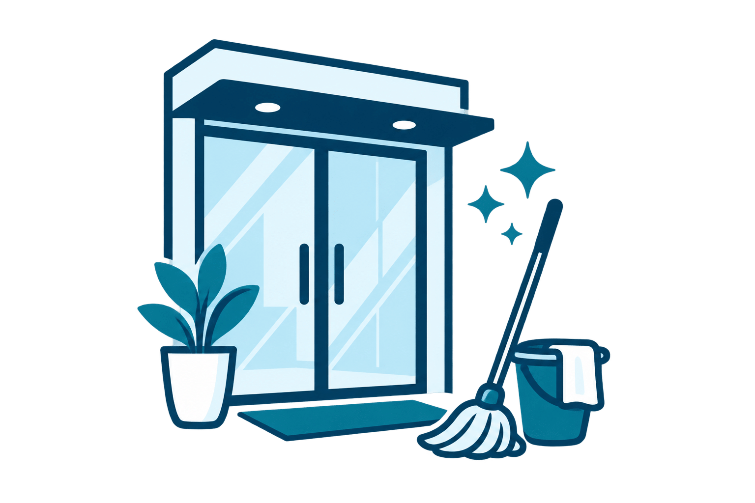 Cleaning building entrances and foyers