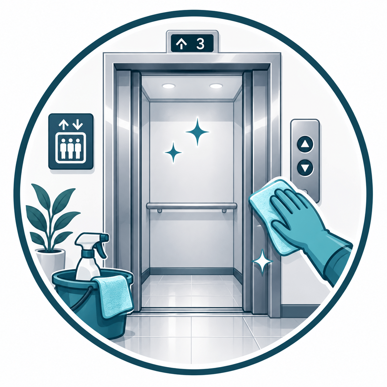 Cleaning lifts and elevator areas