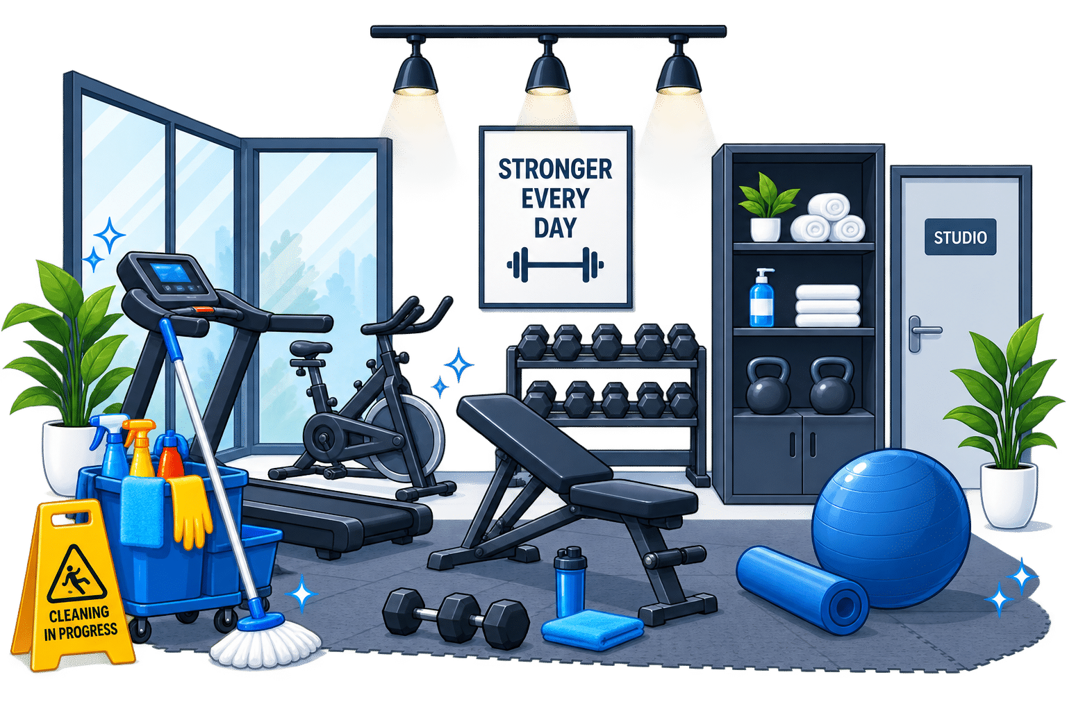 Gyms & Fitness Centres cleaning sydney